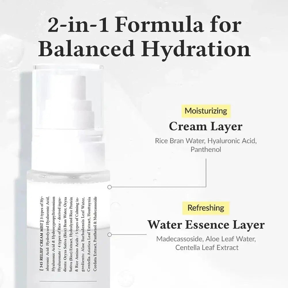 345 Relief Cream 60ML 100ML Antioxidant Shrink Pores Lightweight Lasting Serum Hydrating Smoothing Essence Mist 147